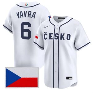 Czech Republic #6 Terrin Vavra Nike White 2026 World Classic Jersey