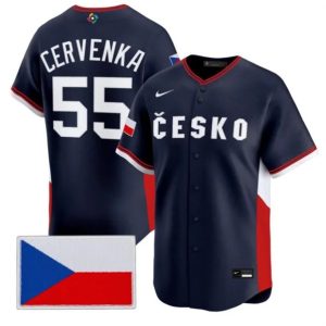 Czech Republic #55 Martin Cervenka Nike Navy 2026 World Classic Jersey