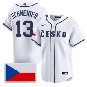 Czech Republic #13 Martin Schneider Nike White 2026 World Classic Jersey