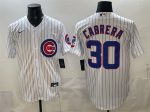 Chicago Cubs #30 Edward Cabrera White 2026 Cool Base Stitched Jersey