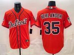 Detroit Tigers #35 Justin Verlander Orange 2026 Cool Base Stitched Jersey