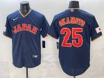 Japan #25 Kazuma Okamoto Navy 2026 World Classic Road Stadium Stitched Jersey