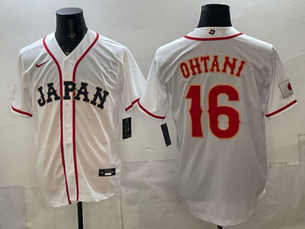 Japan #16 Shohei Ohtani White 2026 World Classic Home Stadium Stitched Jersey