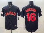 Japan #16 Shohei Ohtani Black 2026 World Classic Road Stadium Stitched Jersey