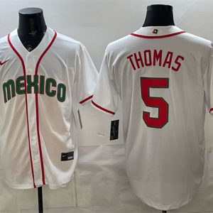 Mexico #5 Alek Thomas White 2026 World Classic Home Stadium Stitched Jersey