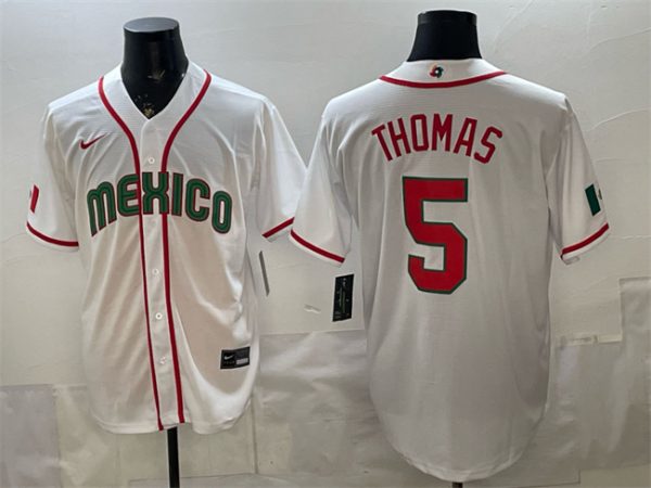Mexico #5 Alek Thomas White 2026 World Classic Home Stadium Stitched Jersey