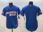 Puerto Rico Blank Blue 2026 World Classic Road Stadium Stitched Jersey