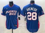 Puerto Rico #28 Nolan Arenado Royal 2026 World Classic Road Stadium Stitched Jersey