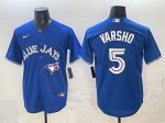 Toronto Blue Jays #5 Daulton Varsho Royal 2025 Cool Base Stitched Jersey