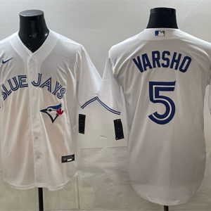 Toronto Blue Jays #5 Daulton Varsho White 2025 Cool Base Stitched Jersey