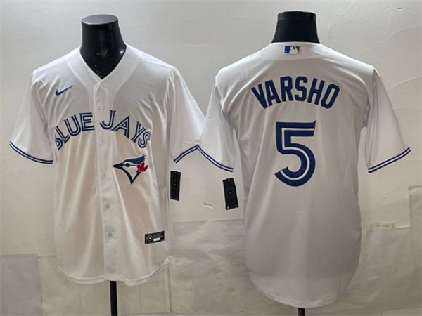 Toronto Blue Jays #5 Daulton Varsho White 2025 Cool Base Stitched Jersey