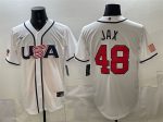 USA #48 Griffin Jax White 2026 World Classic Home Stadium Stitched Jersey