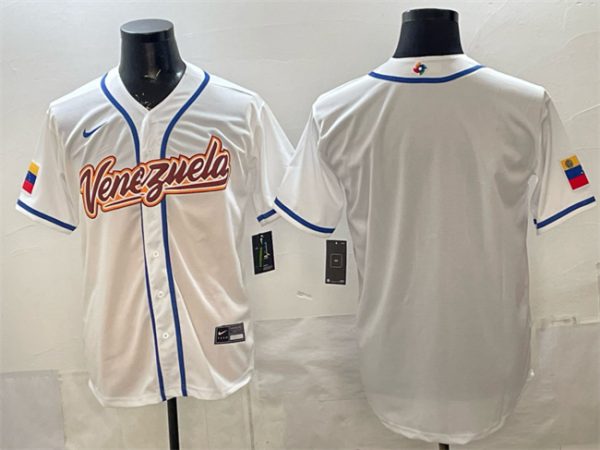 Venezuela Blank White 2026 World Classic Home Stadium Stitched Jersey