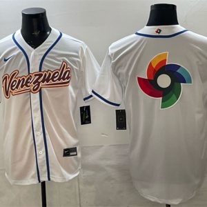 Venezuela White 2026 World Classic Big Logo Home Stadium Stitched Jersey