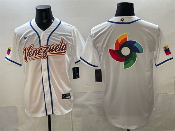 Venezuela White 2026 World Classic Big Logo Home Stadium Stitched Jersey