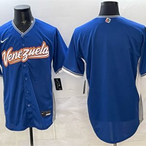 Venezuela Blank Blue 2026 World Classic Road Stadium Stitched Jersey