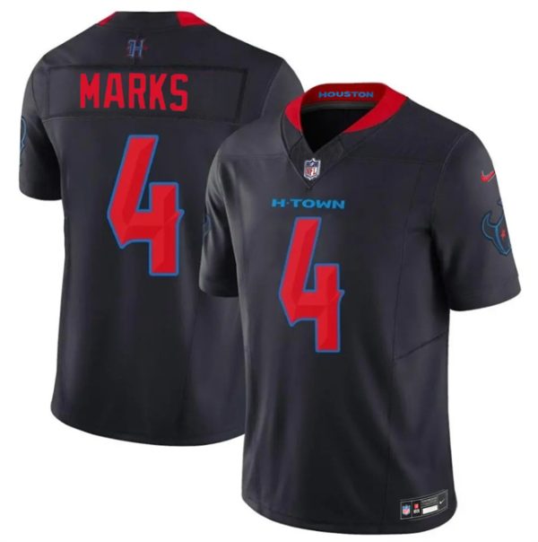 Houston Texans #4 Woody Marks Navy 2026 F.U.S.E. Vapor Limited Stitched Jersey