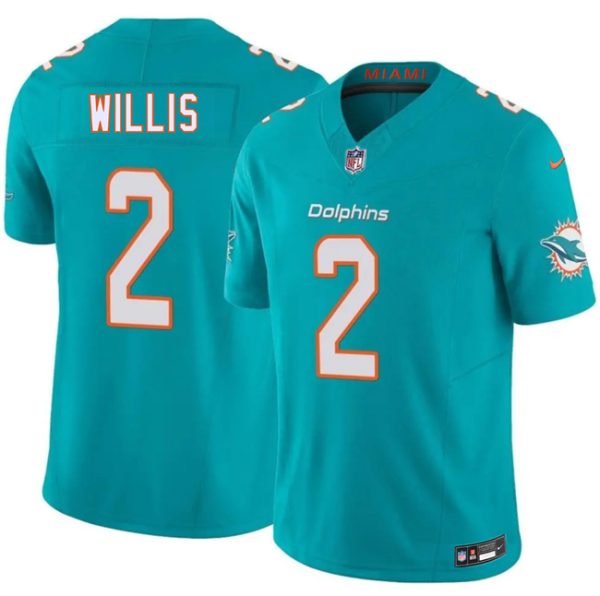Miami Dolphins #2 Malik Willis Aqua 2026 F.U.S.E. Vapor Limited Stitched Jersey