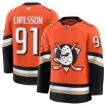 Anaheim Ducks #91 Leo Carlsson Orange 2026 Home Stitched Jersey