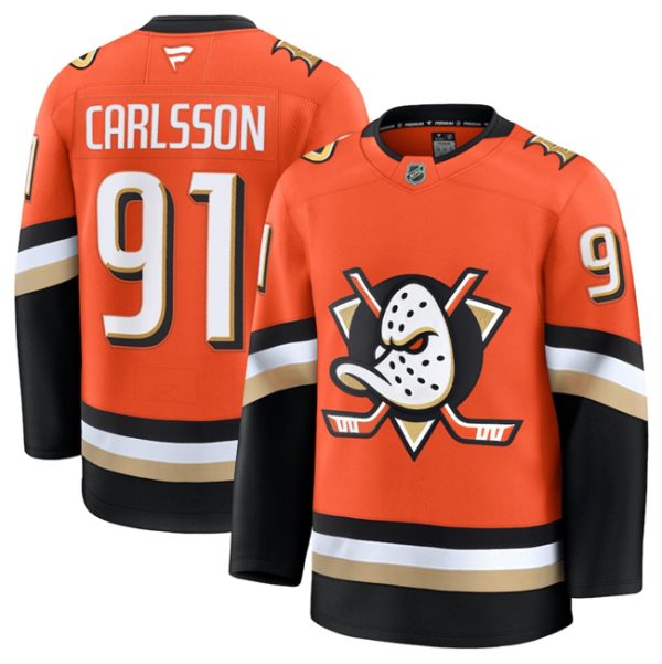 Anaheim Ducks #91 Leo Carlsson Orange 2026 Home Stitched Jersey