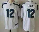 Seattle Seahawks #12 Fan Limited FUSE White Vapor Jersey