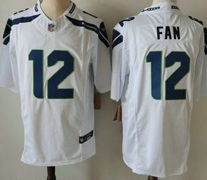 Seattle Seahawks #12 Fan Limited FUSE White Vapor Jersey