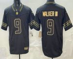 Seattle Seahawks #9 Kenneth Walker III Black Gold FUSE Vapor Limited Stitched Jersey