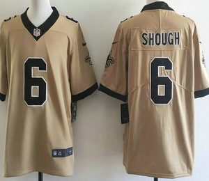 New Orleans Saints #6 Tyler Shough Limited Gold Alternate Vapor Jersey