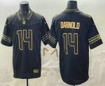 Seattle Seahawks #14 Sam Darnold Limited Black Gold FUSE Vapor Jersey