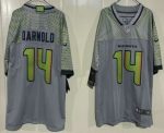 Seattle Seahawks #14 Sam Darnold Limited Gray Rivalries Vapor Jersey