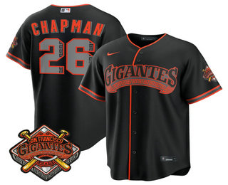 San Francisco Giants #26 Matt Chapman Black 2026 Alternate Stadium Stitched Jersey