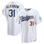 Los Angeles Dodgers #31 Tyler Glasnow Nike White 2026 Gold Collection Stadium Jersey