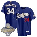 Los Angeles Dodgers #34 Fernando Valenzuela Royal 2026 Alternate Gold Collection Stadium Stitched Jersey