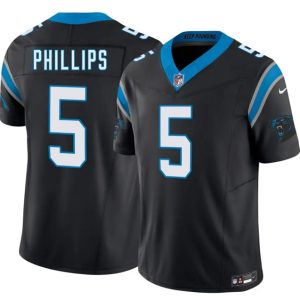 Carolina Panthers #5 Jaelan Phillips Black 2025 F.U.S.E. Vapor Limited Stitched Jersey