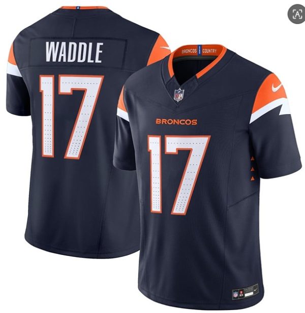Denver Broncos #17 Jaylen Waddle Navy 2026 F.U.S.E. Vapor Limited Stitched Jersey