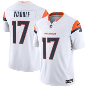 Denver Broncos #17 Jaylen Waddle White 2026 F.U.S.E. Vapor Limited Stitched Jersey