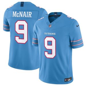 Tennessee Titans #9 Steve McNair Light Blue 2026 F.U.S.E. Vapor Limited Stitched Jersey