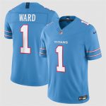 Tennessee Titans #1 Cameron Ward Light Blue 2026 F.U.S.E. Vapor Limited Stitched Jersey