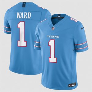 Tennessee Titans #1 Cameron Ward Light Blue 2026 F.U.S.E. Vapor Limited Stitched Jersey