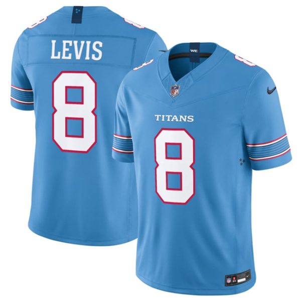 Tennessee Titans #8 Will Levis Light Blue 2026 F.U.S.E. Vapor Limited Stitched Jersey