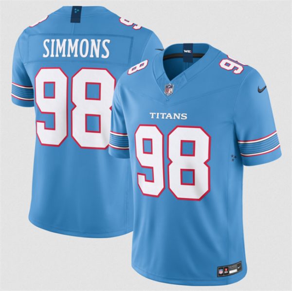 Tennessee Titans #98 Jeffery Simmons Light Blue 2026 F.U.S.E. Vapor Limited Stitched Jersey