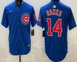 Chicago Cubs #14 Ernie Banks Blue Limited Jersey