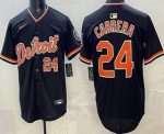 Detroit Tigers #24 Miguel Cabrera Navy Limited Jersey