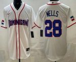 Dominican #28 Austin Wells White 2026 World Classic Cool Base Jersey