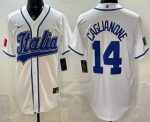 Italy #14 Jac Caglianone White 2026 World Classic Cool Base Jersey