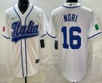 Italy #16 Dante Nori White 2026 World Classic Cool Base Jersey