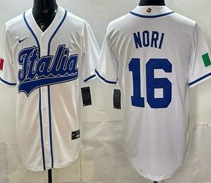 Italy #16 Dante Nori White 2026 World Classic Cool Base Jersey
