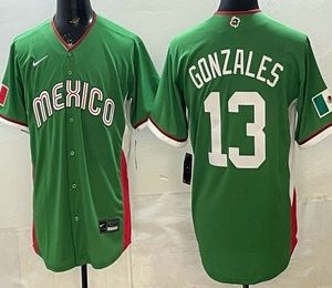 Mexico #13 Nick Gonzales Green 2026 World Classic Cool Base Jersey