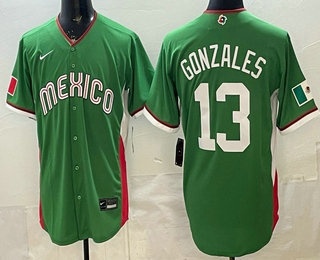 Mexico #13 Nick Gonzales Green 2026 World Classic Cool Base Jersey
