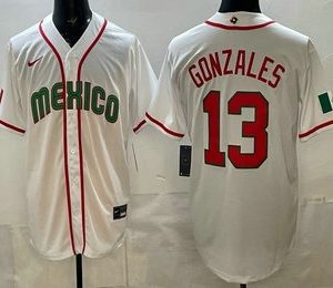 Mexico #13 Nick Gonzales White 2026 World Classic Cool Base Jersey